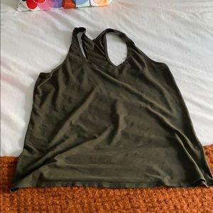 Army green lululemon love tank sz 8